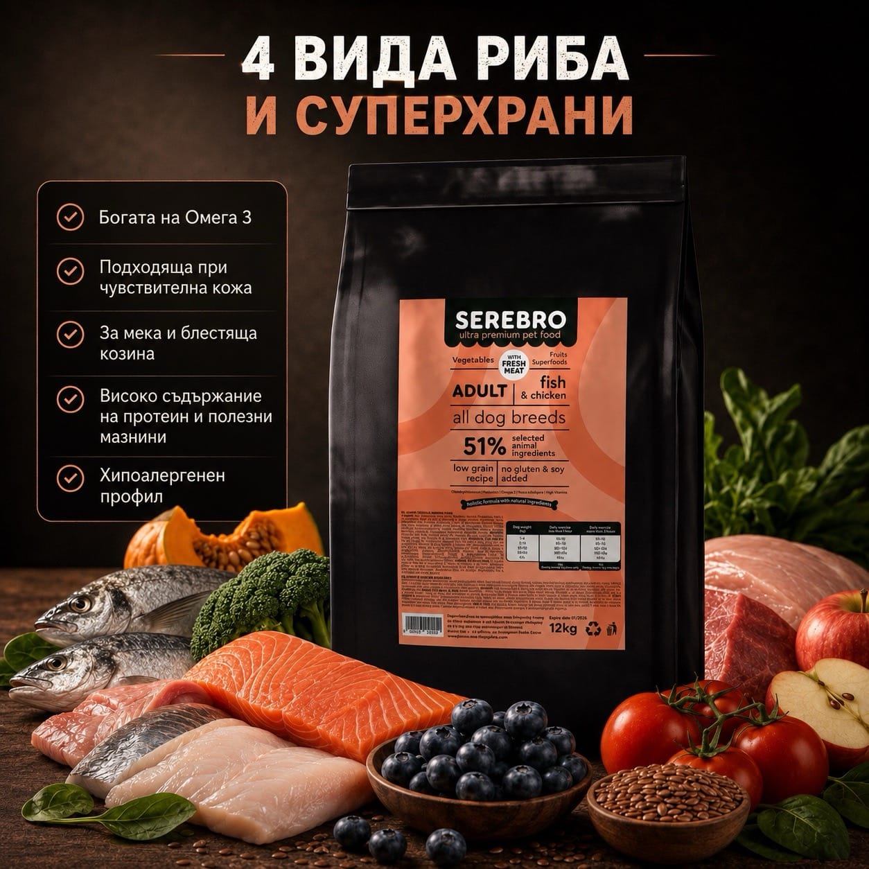 12кг SEREBRO FISH- 4 вида риба d-r Simeon Madzharov 